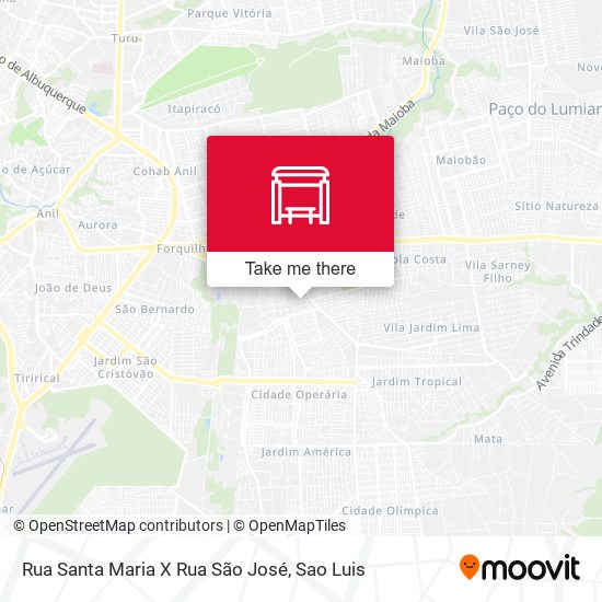 Mapa Rua Santa Maria X Rua São José