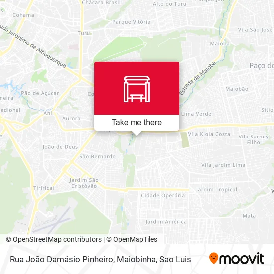 Rua João Damásio Pinheiro, Maiobinha map