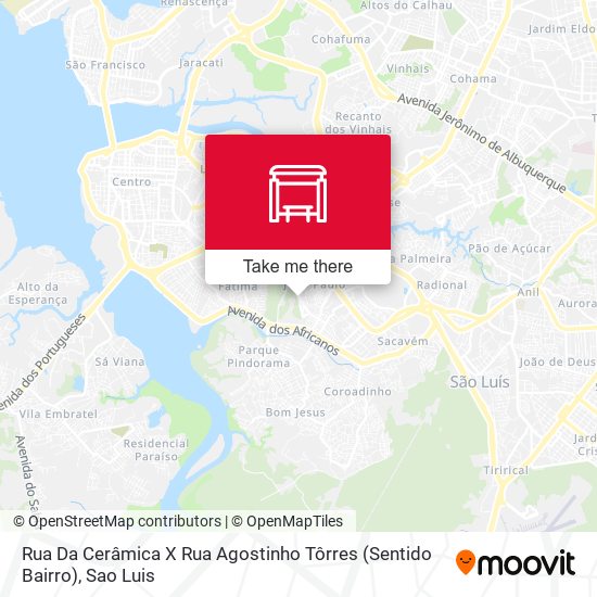 Rua Da Cerâmica X Rua Agostinho Tôrres (Sentido Bairro) map