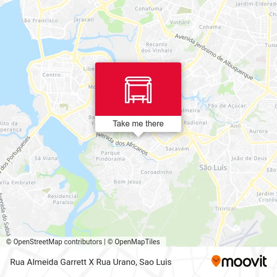 Rua Almeida Garrett X Rua Urano map