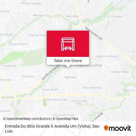 Entrada Do Sítio Grande X Avenida Um (Volta) map