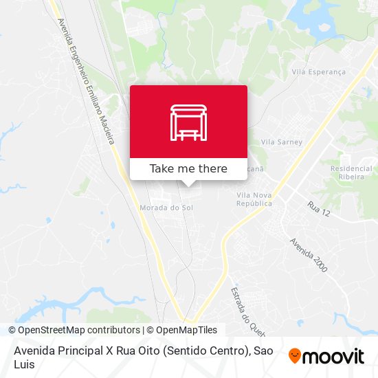 Avenida Principal X Rua Oito (Sentido Centro) map