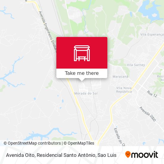 Avenida Oito, Residencial Santo Antônio map