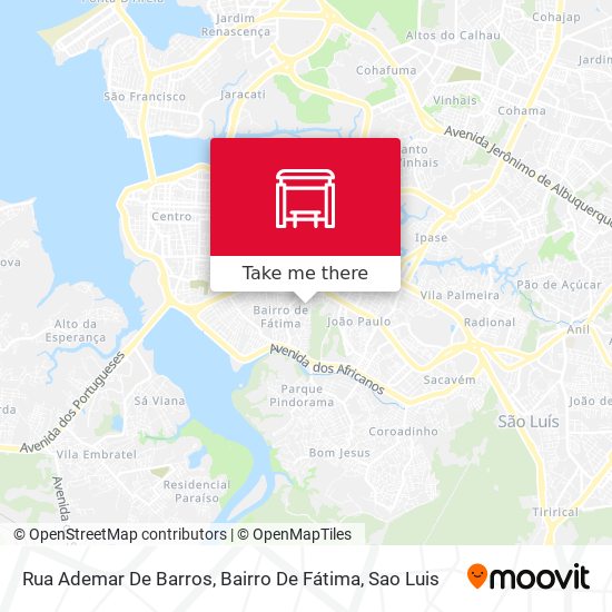 Rua Ademar De Barros, Bairro De Fátima map