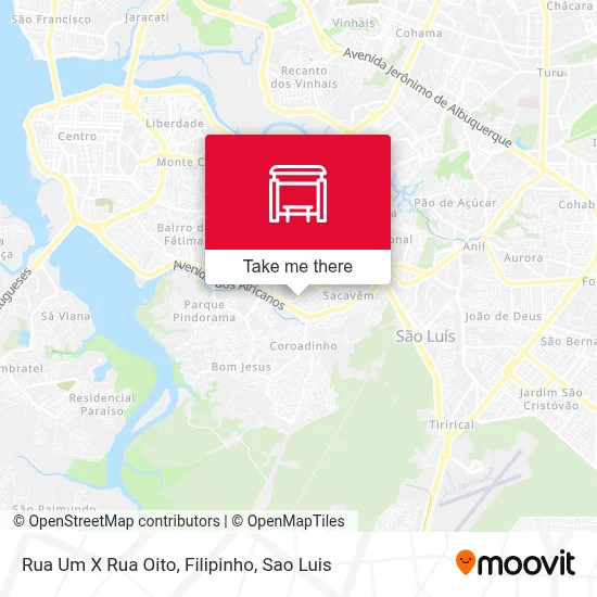 Rua Um X Rua Oito, Filipinho map