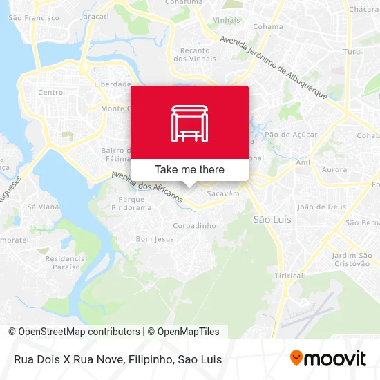 Rua Dois X Rua Nove, Filipinho map