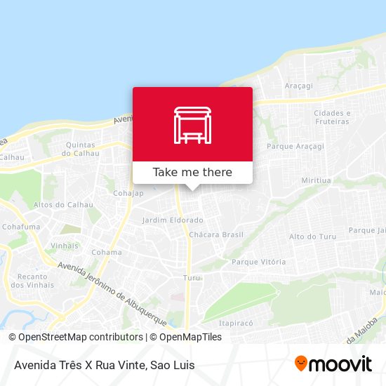 Avenida Três X Rua Vinte map