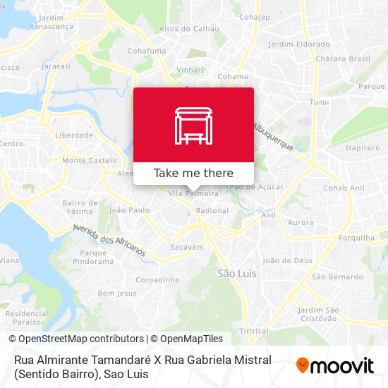 Rua Almirante Tamandaré X Rua Gabriela Mistral (Sentido Bairro) map