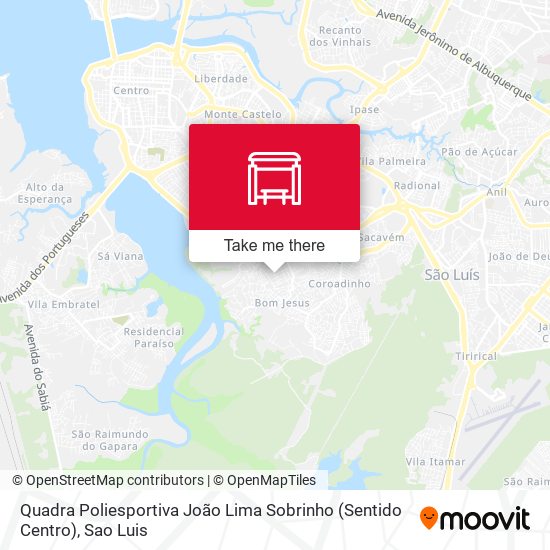 Mapa Quadra Poliesportiva João Lima Sobrinho (Sentido Centro)