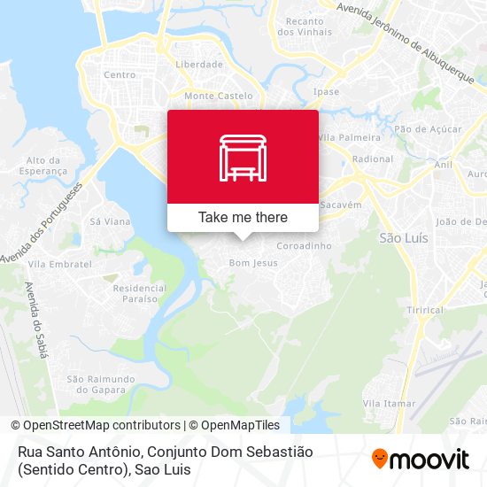 Rua Santo Antônio, Conjunto Dom Sebastião (Sentido Centro) map