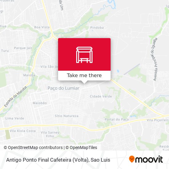 Antigo Ponto Final Cafeteira (Volta) map