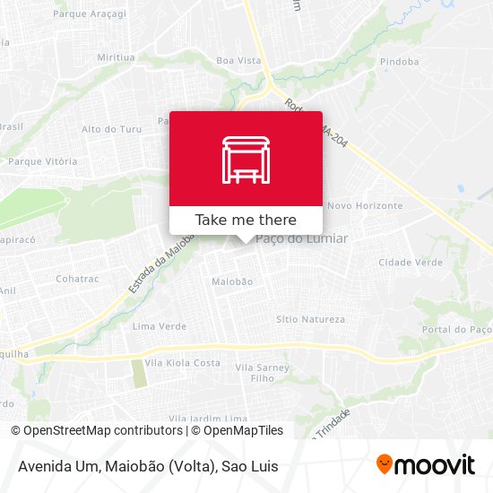Avenida Um, Maiobão (Volta) map