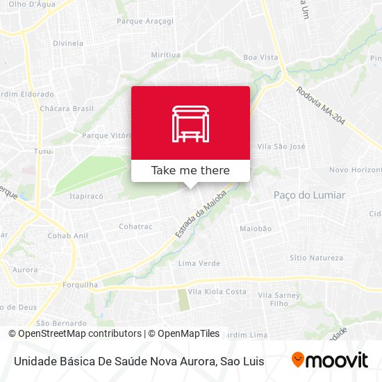 Unidade Básica De Saúde Nova Aurora map