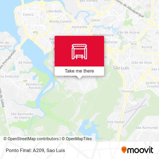 Ponto Final: A209 map