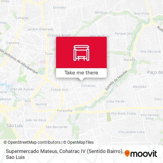 Supermercado Mateus, Cohatrac IV (Sentido Bairro) map