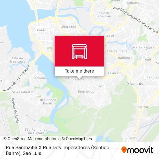 Rua Sambaíba X Rua Dos Imperadores (Sentido Bairro) map