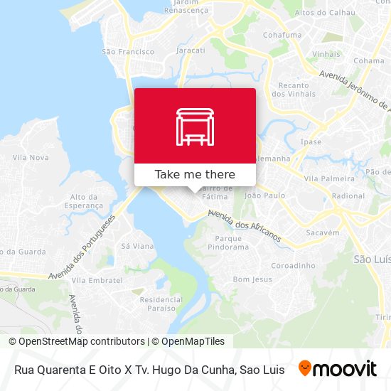 Rua Quarenta E Oito X Tv. Hugo Da Cunha map