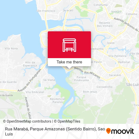Rua Marabá, Parque Amazonas (Sentido Bairro) map