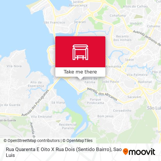 Rua Quarenta E Oito X Rua Dois (Sentido Bairro) map
