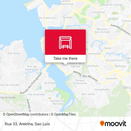 Rua 33, Areinha map