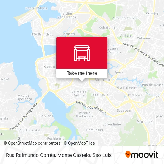 Rua Raimundo Corrêa, Monte Castelo map