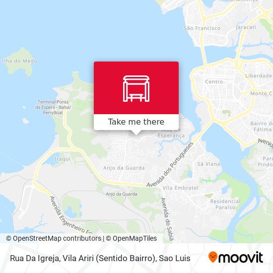 Rua Da Igreja, Vila Ariri (Sentido Bairro) map