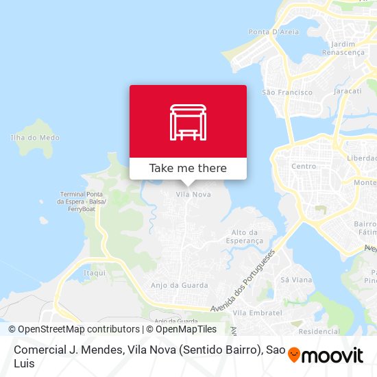 Comercial J. Mendes, Vila Nova (Sentido Bairro) map