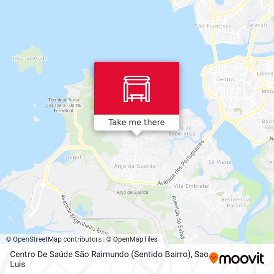 Mapa Centro De Saúde São Raimundo (Sentido Bairro)