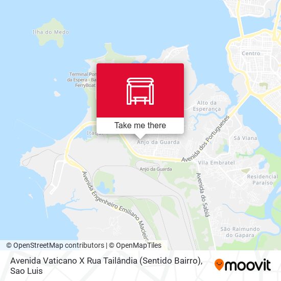 Avenida Vaticano X Rua Tailândia (Sentido Bairro) map