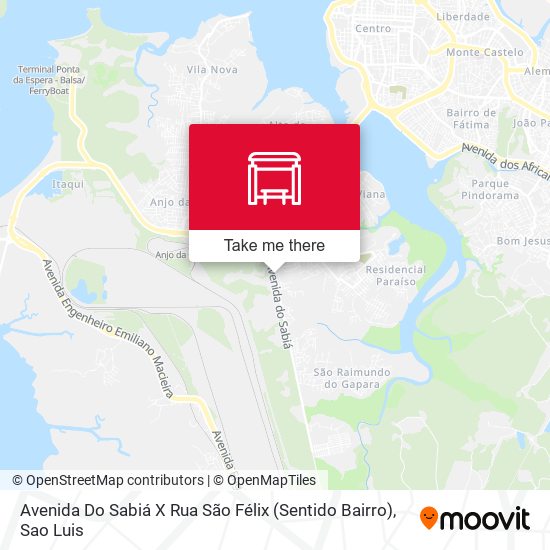 Avenida Do Sabiá X Rua São Félix (Sentido Bairro) map