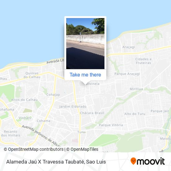 Alameda Jaú X Travessa Taubaté map