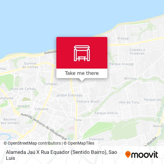 Alameda Jaú X Rua Equador (Sentido Bairro) map