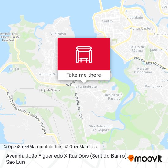 Avenida João Figueiredo X Rua Dois (Sentido Bairro) map