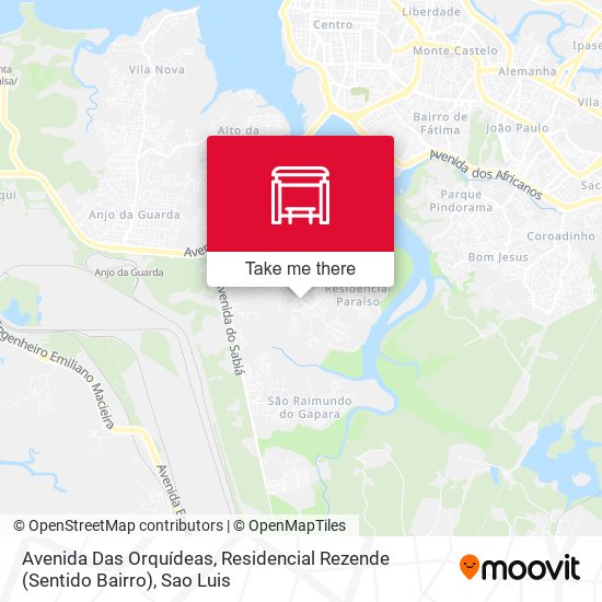 Avenida Das Orquídeas, Residencial Rezende (Sentido Bairro) map