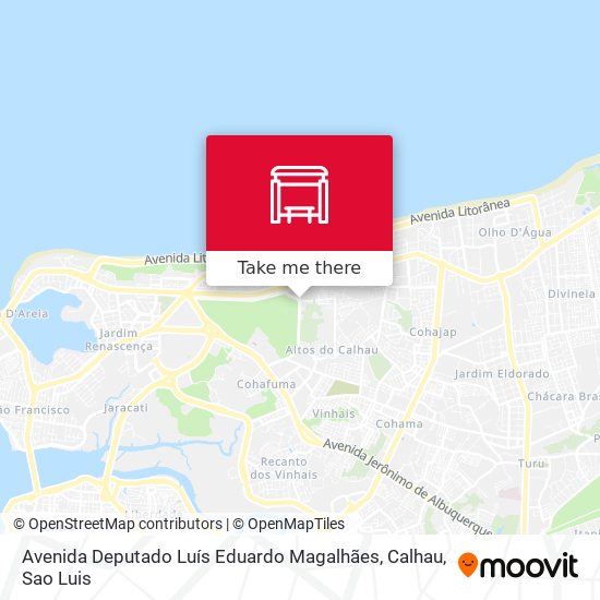 Mapa Avenida Deputado Luís Eduardo Magalhães, Calhau