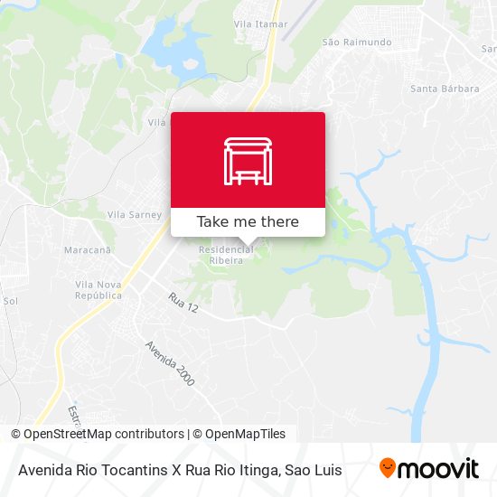 Avenida Rio Tocantins X Rua Rio Itinga map