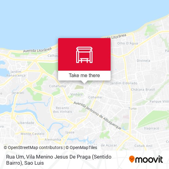 Rua Um, Vila Menino Jesus De Praga (Sentido Bairro) map