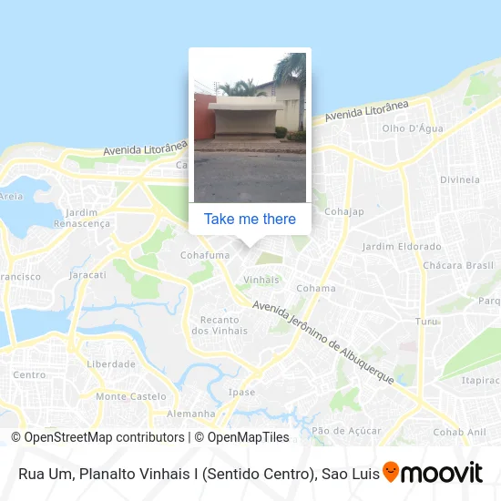 Rua Um, Planalto Vinhais I (Sentido Centro) map