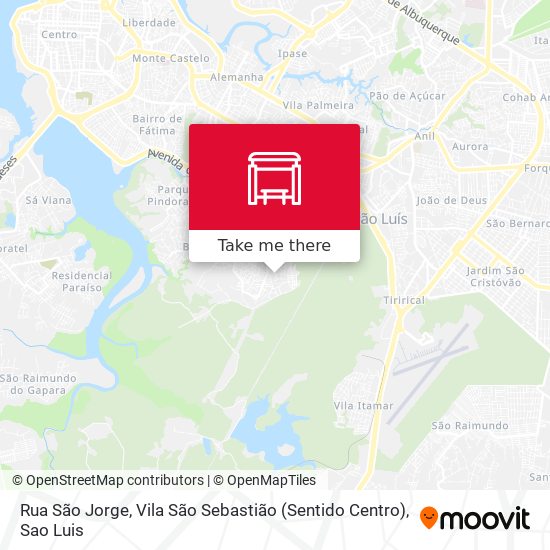 Rua São Jorge, Vila São Sebastião (Sentido Centro) map