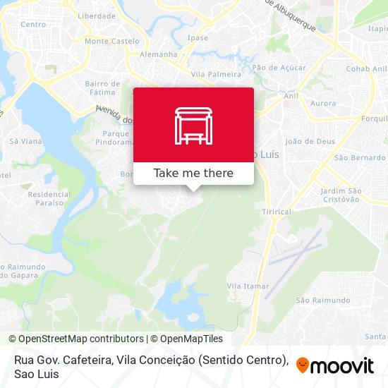Rua Gov. Cafeteira, Vila Conceição (Sentido Centro) map