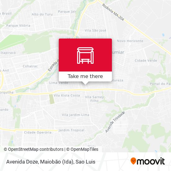 Avenida Doze, Maiobão (Ida) map