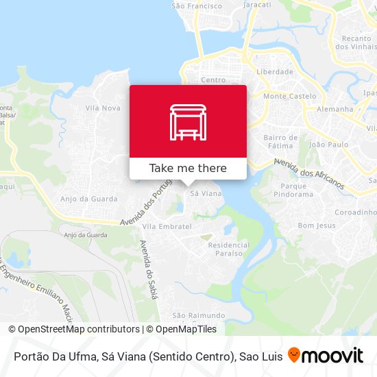 Mapa Portão Da Ufma, Sá Viana (Sentido Centro)