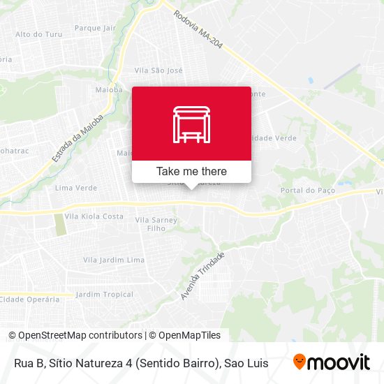 Rua B, Sítio Natureza 4 (Sentido Bairro) map