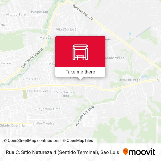 Rua C, Sítio Natureza 4 (Sentido Terminal) map