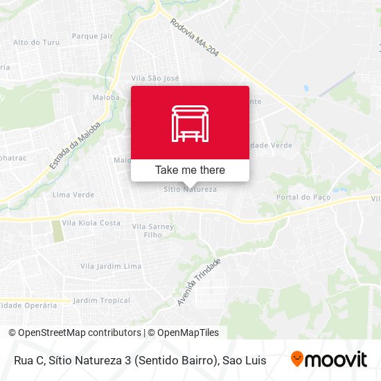 Rua C, Sítio Natureza 3 (Sentido Bairro) map