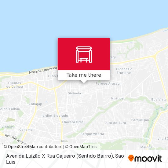 Avenida Luízão X Rua Cajueiro (Sentido Bairro) map