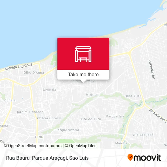 Rua Bauru, Parque Araçagi map