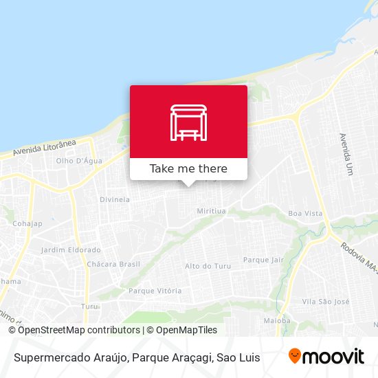 Supermercado Araújo, Parque Araçagi map