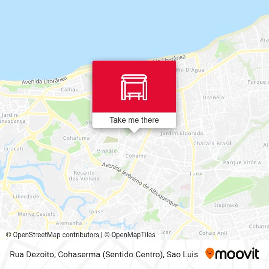 Rua Dezoito, Cohaserma (Sentido Centro) map