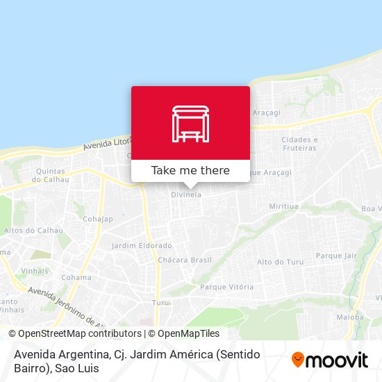 Avenida Argentina, Cj. Jardim América (Sentido Bairro) map
